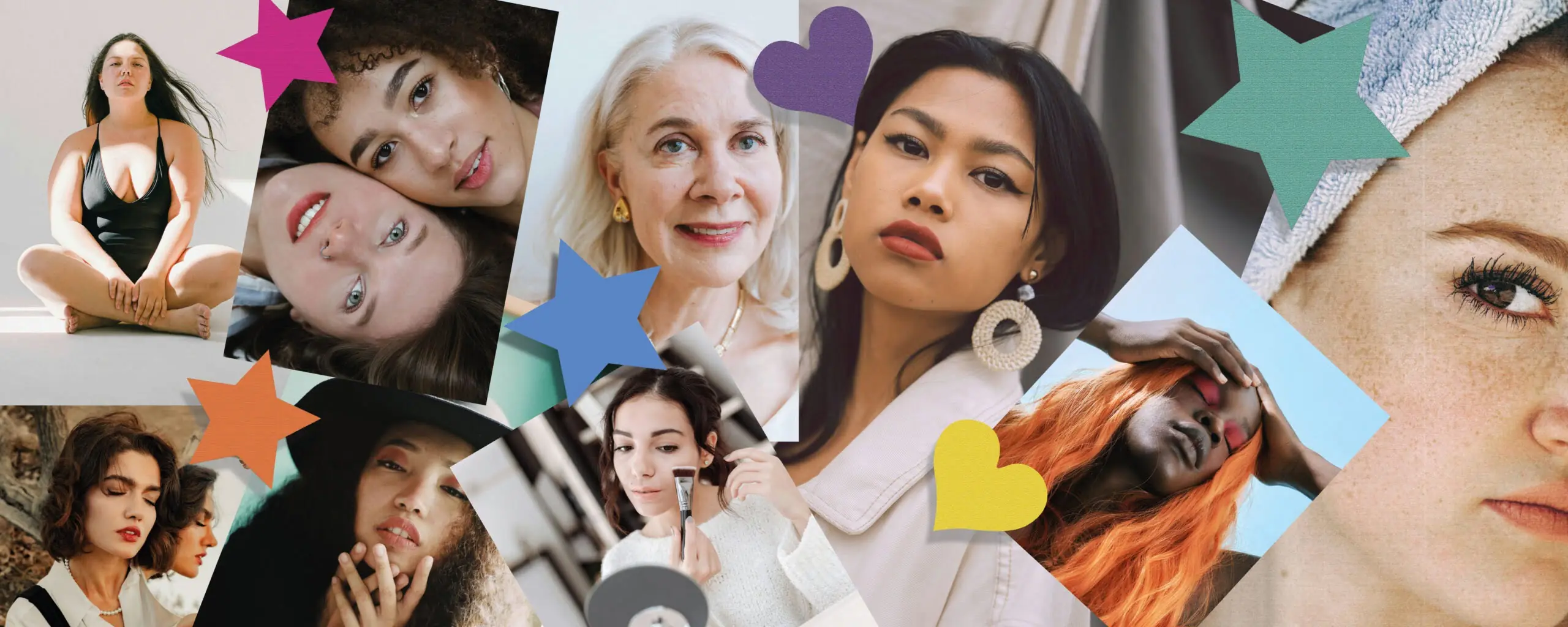 colagem de mulheres de diversas etnias